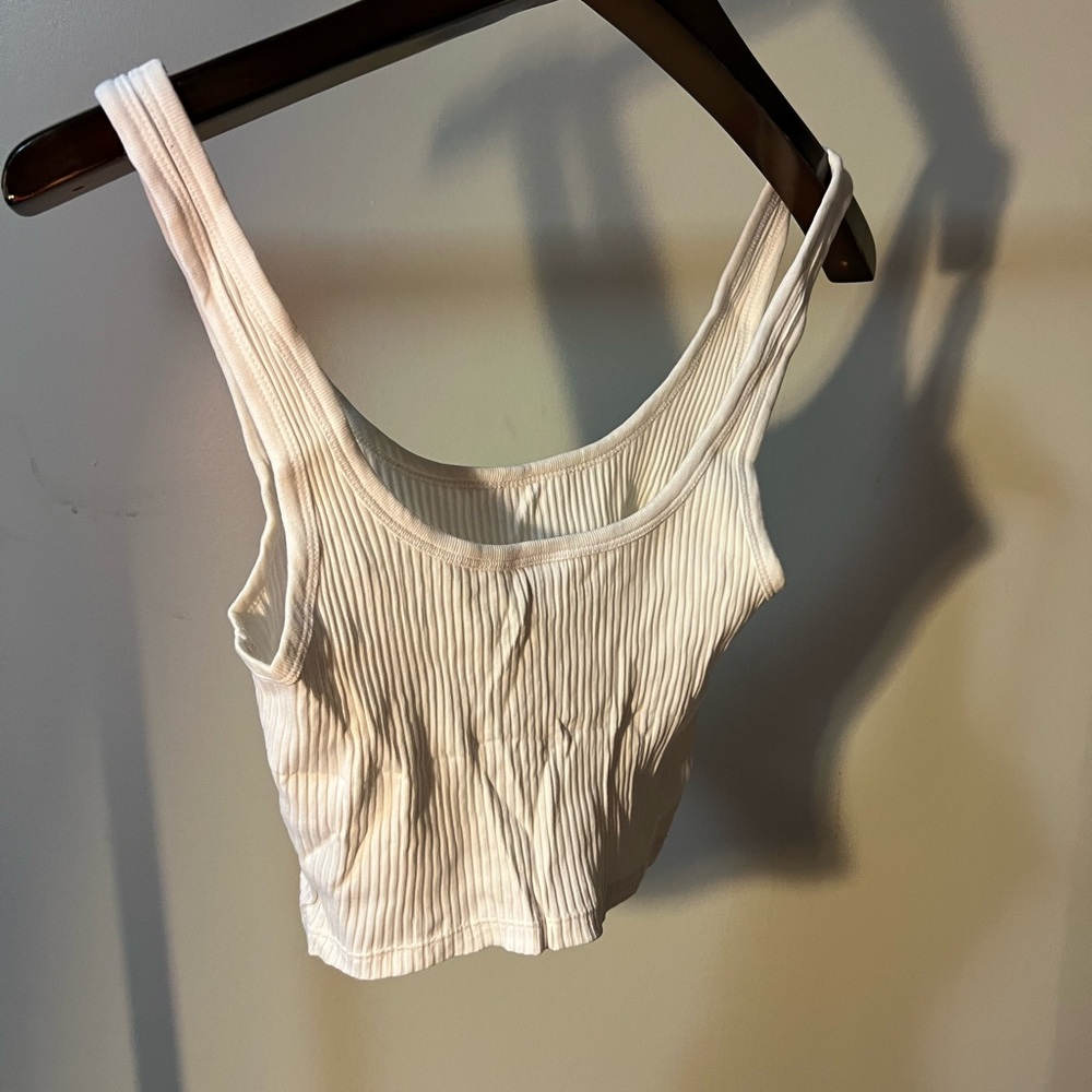 White Ribbed Tank Top - Picture 3 of 3